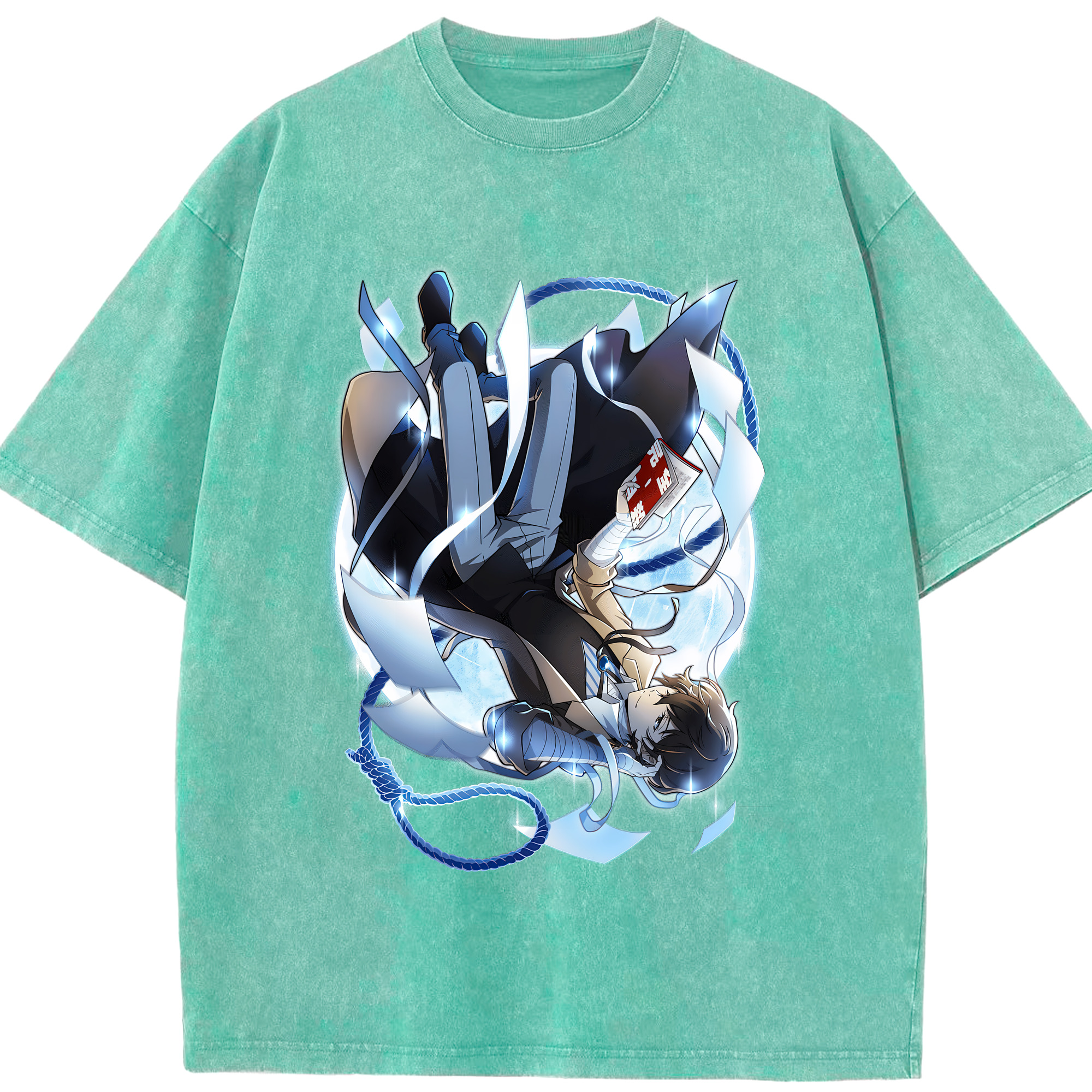 （画像用） 文豪ストレイドッグス Bungo Stray Dogs 綿100% ヴィンテージ風 半袖Tシャツ（フロントプリント）